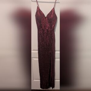 Elegant Red Sequin Dress